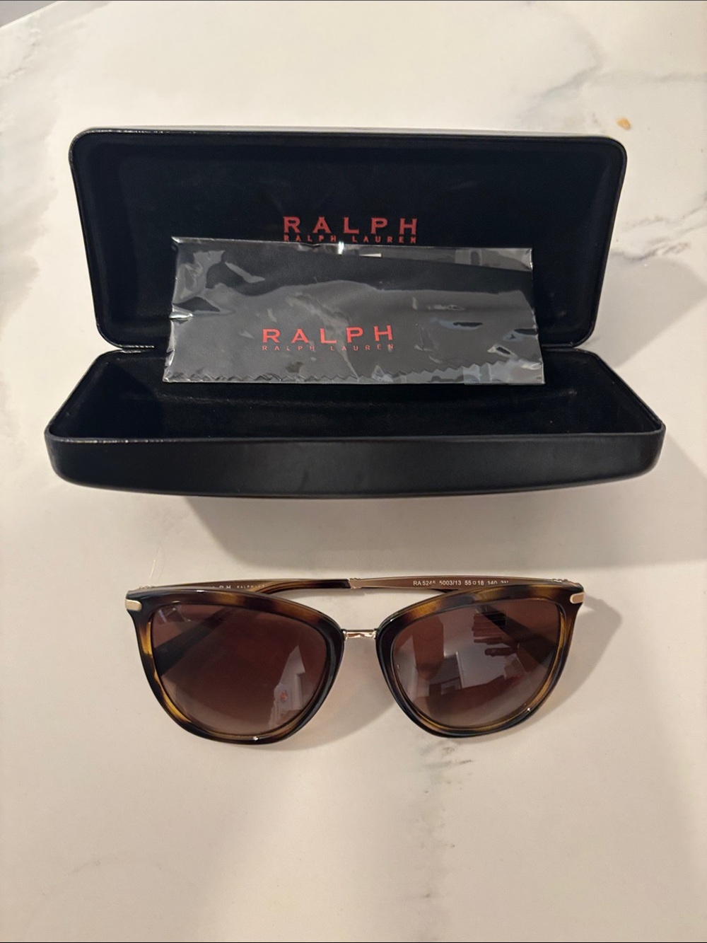 Ralph Lauren Brown Tortoiseshell Frame Sunglasses with Brown Lenses